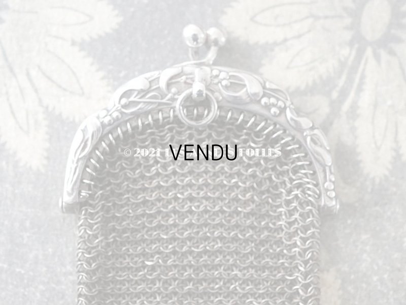 画像3: 1900年代 アンティーク シルバー製 ヤドリギ メタルメッシュのコインケース  コインパース