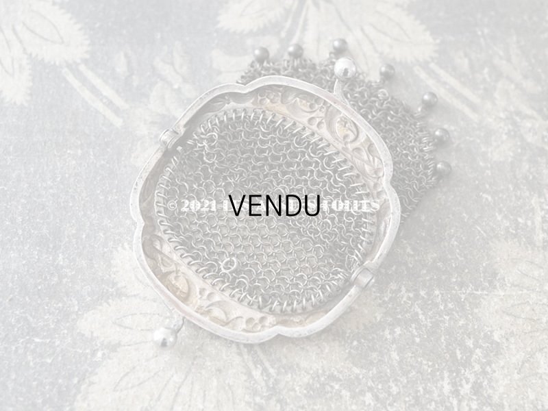 画像7: 1900年代 アンティーク シルバー製 ヤドリギ メタルメッシュのコインケース  コインパース