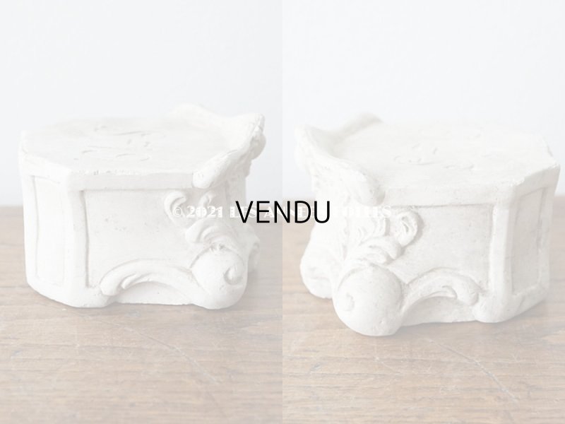 画像5: 1900年代 アンティーク マリア像の台座　石膏製 ハートのモチーフ