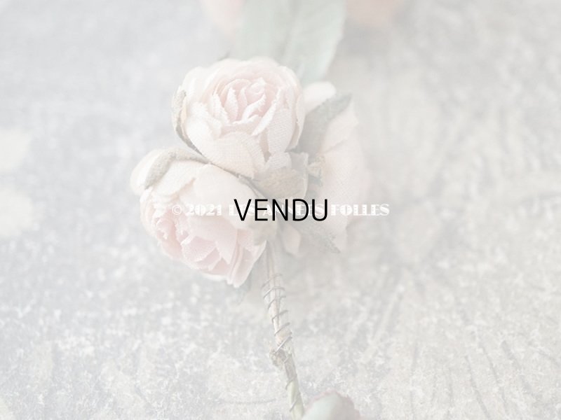 画像8: 19世紀末 アンティーク 小さな薔薇の布花のティアラ  パウダーピンク