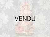 1900年代 アンティーク 大きなダイカットクロモ　薔薇の妖精