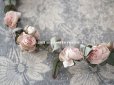 画像12: 19世紀末 アンティーク 小さな薔薇の布花のティアラ 　パウダーピンク