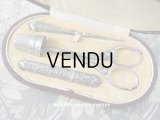 アンティーク シルバー製 薔薇の裁縫道具セット 