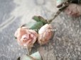画像7: 19世紀末 アンティーク 小さな薔薇の布花のティアラ 　パウダーピンク