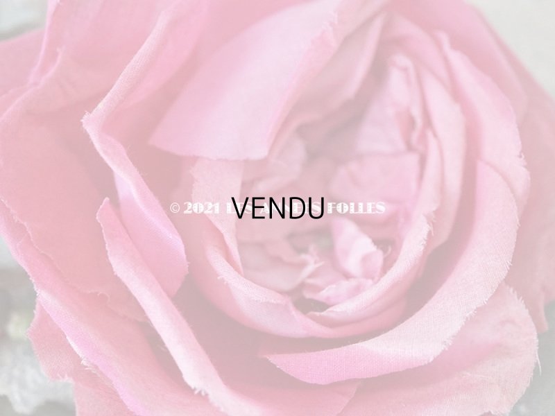 画像3: アンティーク ピンクの薔薇の大きな布花 コサージュ クオーター・ロゼット咲き