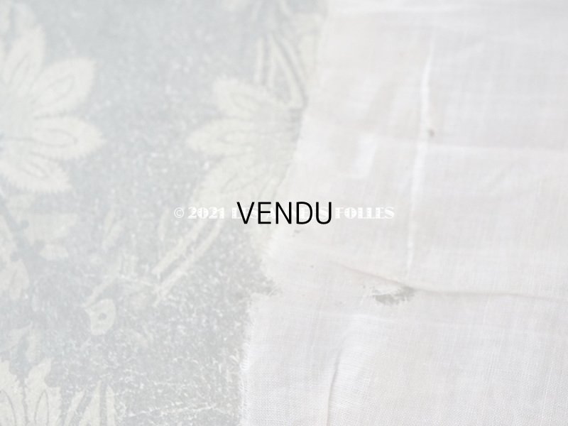 画像7: アンティーク  パウダーピンクのコットンオーガンジー 28~33×110cm