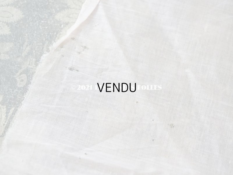 画像5: アンティーク  パウダーピンクのコットンオーガンジー 28~33×110cm