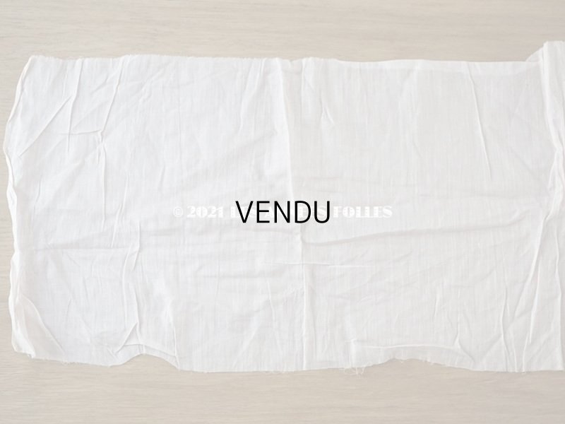 画像3: アンティーク  パウダーピンクのコットンオーガンジー 28~33×110cm