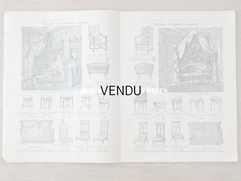 画像9: 1905年 アンティーク ボンマルシェのカタログ　椅子　＆　デコレーション SIEGES ARTISTIQUES AMEUBLEMENTS - AU BON MARCHE -