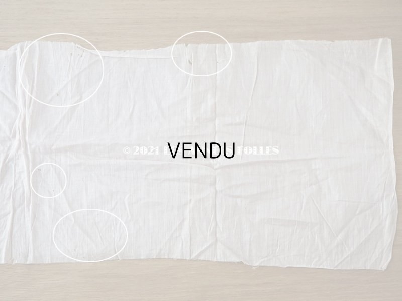 画像4: アンティーク  パウダーピンクのコットンオーガンジー 28~33×110cm