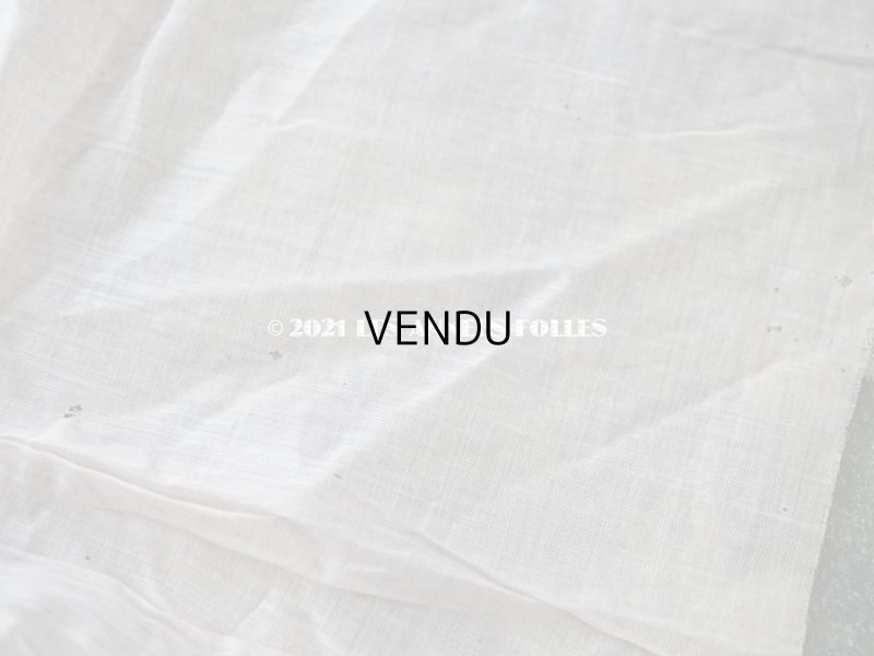 画像6: アンティーク  パウダーピンクのコットンオーガンジー 28~33×110cm