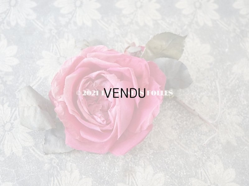 画像6: アンティーク ピンクの薔薇の大きな布花 コサージュ クオーター・ロゼット咲き