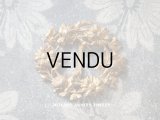 1900年代 アンティーク ベルト用 バックル 薔薇＆マーガレットのリース