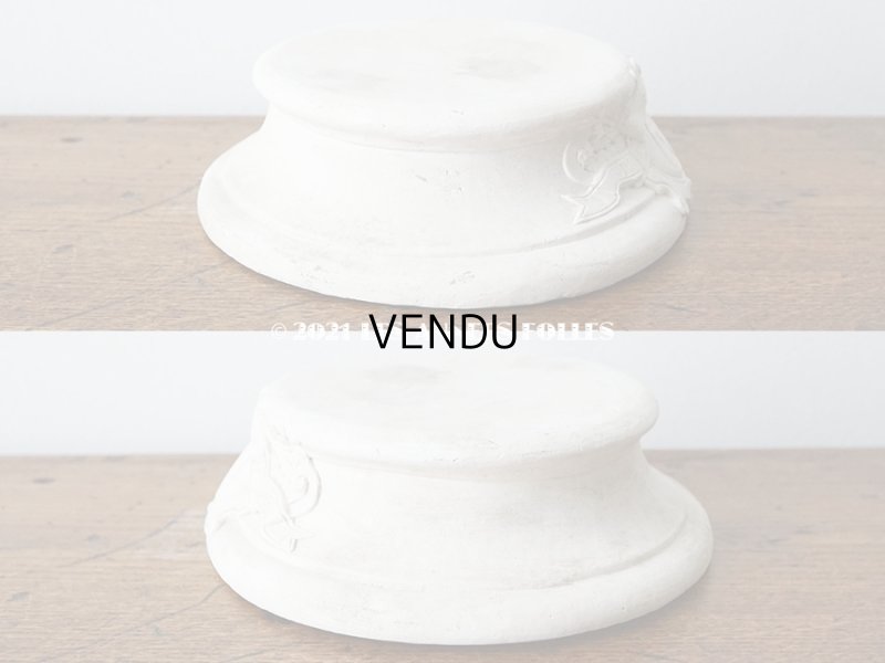 画像3: アンティーク マリア像の大きな台座　石膏製 (M）　1854年12月8日　ROME 17.5×6cm