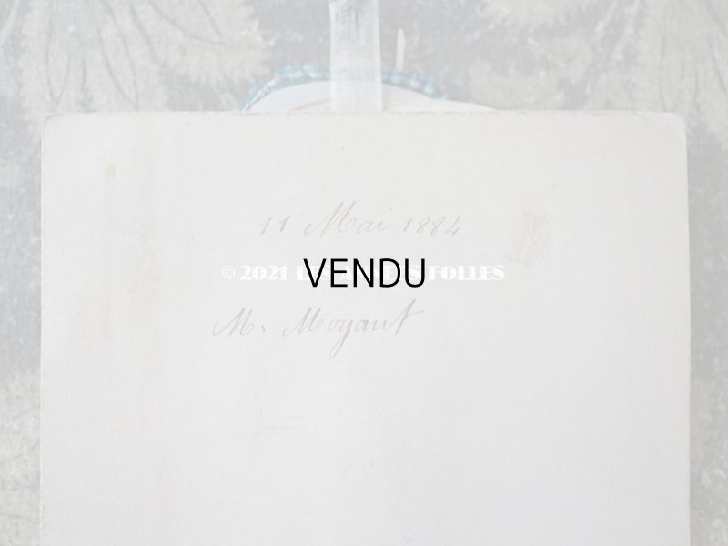 画像10: 1884年 アンティーク  初聖体の立体カニヴェ ファン付きブーケ プルミエール・コミュニオン