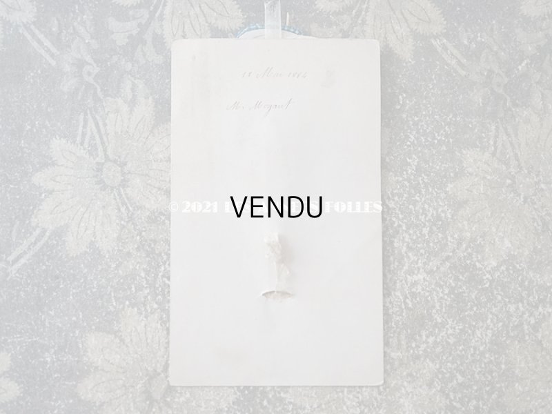 画像9: 1884年 アンティーク  初聖体の立体カニヴェ ファン付きブーケ プルミエール・コミュニオン