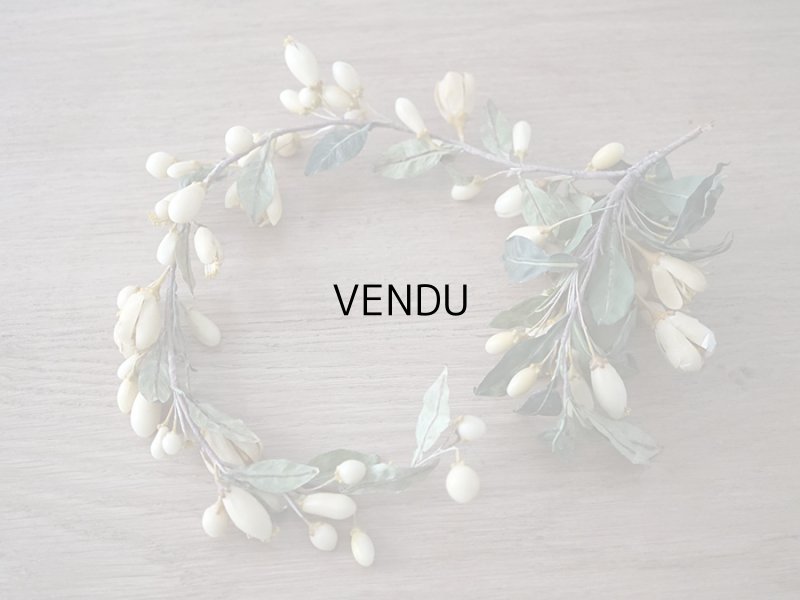 画像8: 19世紀末 アンティークワックスフラワーのティアラ & ブートニアのセット ウェディング 結婚式 