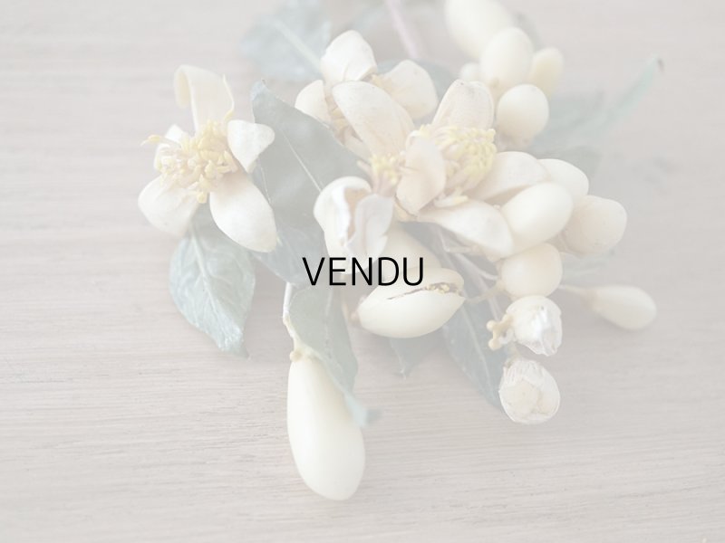 画像12: 19世紀末 アンティークワックスフラワーのティアラ & ブートニアのセット ウェディング 結婚式 