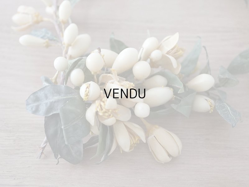 画像3: 19世紀末 アンティークワックスフラワーのティアラ & ブートニアのセット ウェディング 結婚式 