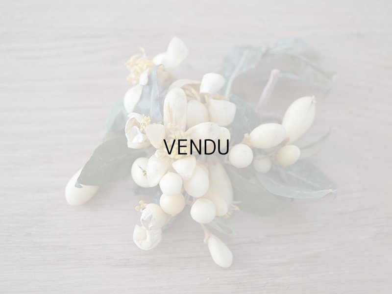 画像10: 19世紀末 アンティークワックスフラワーのティアラ & ブートニアのセット ウェディング 結婚式 