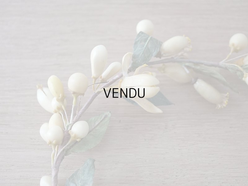 画像5: 19世紀末 アンティークワックスフラワーのティアラ & ブートニアのセット ウェディング 結婚式 