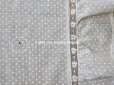 画像11: アンティーク  テーブルクロス ドットの刺繍入り コットン生地 91×92cm