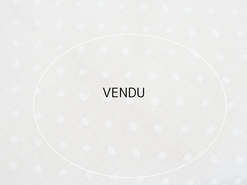 画像10: アンティーク  テーブルクロス ドットの刺繍入り コットン生地 91×92cm