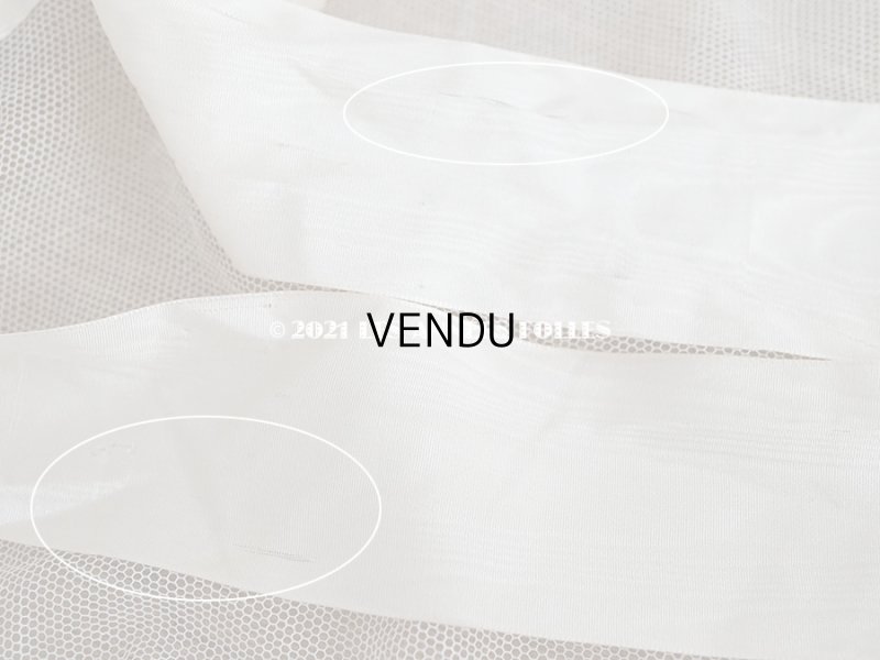 画像11: アンティーク  ウェディングヴェール  フリル＆淡いピンクのシルクリボン付き