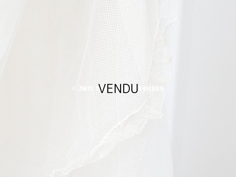 画像8: アンティーク  ウェディングヴェール  フリル＆淡いピンクのシルクリボン付き