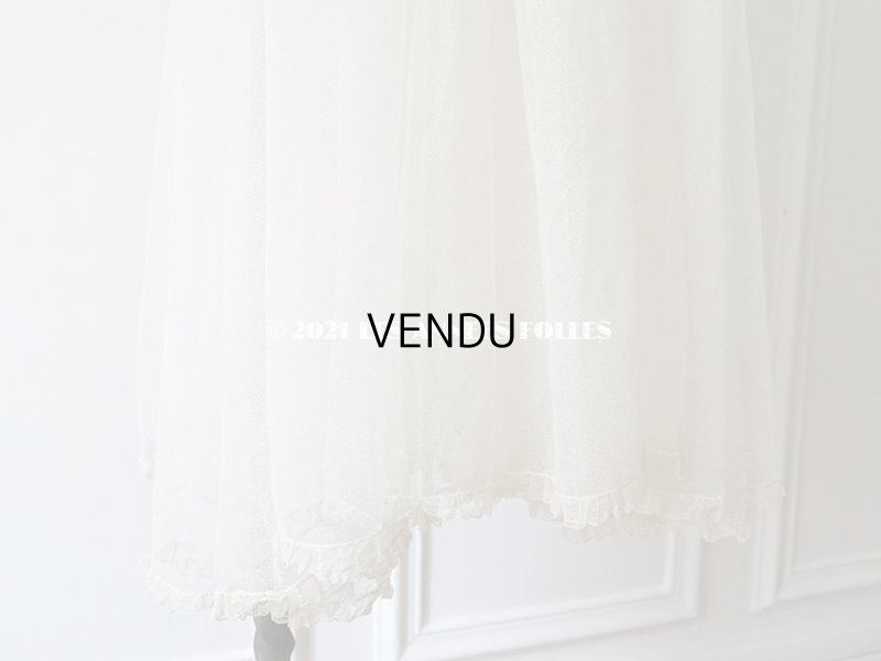 画像5: アンティーク  ウェディングヴェール  フリル＆淡いピンクのシルクリボン付き