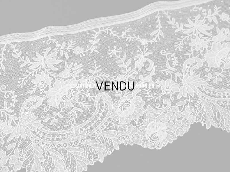 画像3: 【セール対象外】19世紀末  アンティーク 幅広18cm　ポワンドローズ　ニードルレース 3.3m  『ポワン・ド・ガーズ』『ポワン・ド・ローズ』 