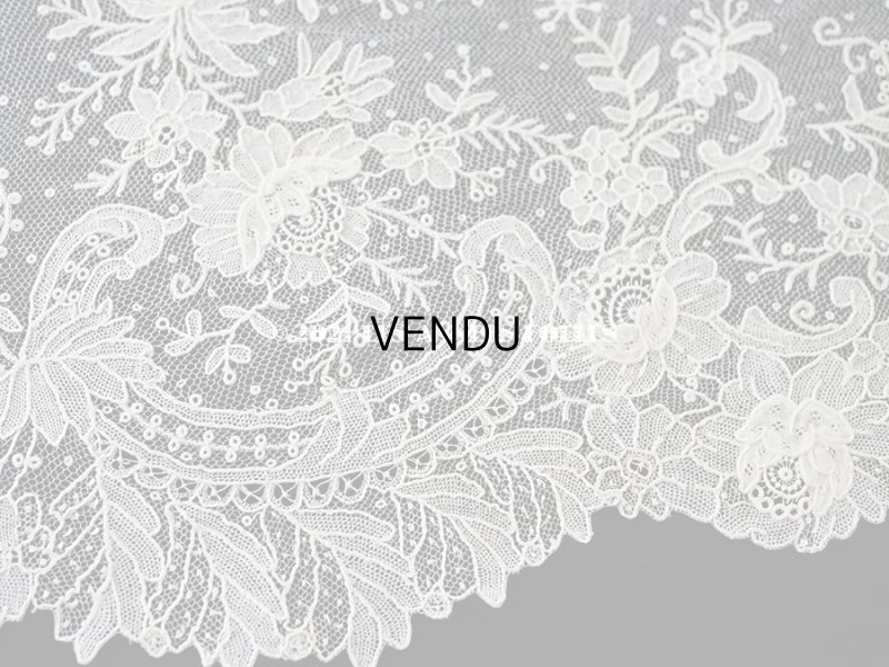 画像7: 【セール対象外】19世紀末  アンティーク 幅広18cm　ポワンドローズ　ニードルレース 3.3m  『ポワン・ド・ガーズ』『ポワン・ド・ローズ』 