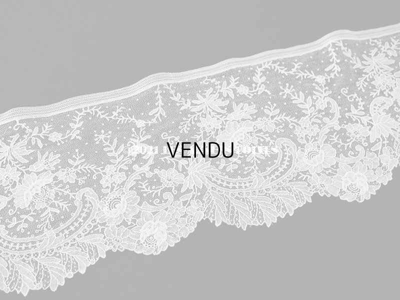 画像4: 【セール対象外】19世紀末  アンティーク 幅広18cm　ポワンドローズ　ニードルレース 3.3m  『ポワン・ド・ガーズ』『ポワン・ド・ローズ』 
