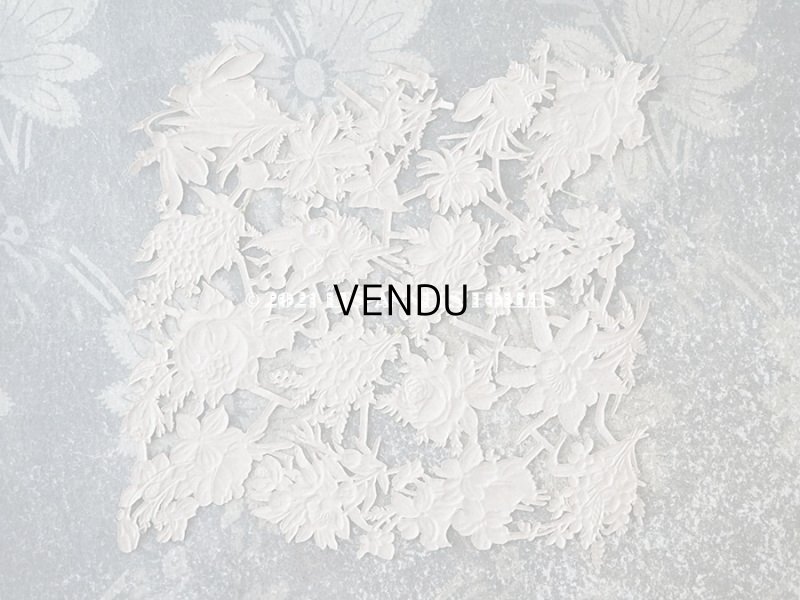 画像6: 1900年代 アンティーク ダイカットクロモ 鈴蘭&菫&薔薇&勿忘草&百合&エーデルワイス