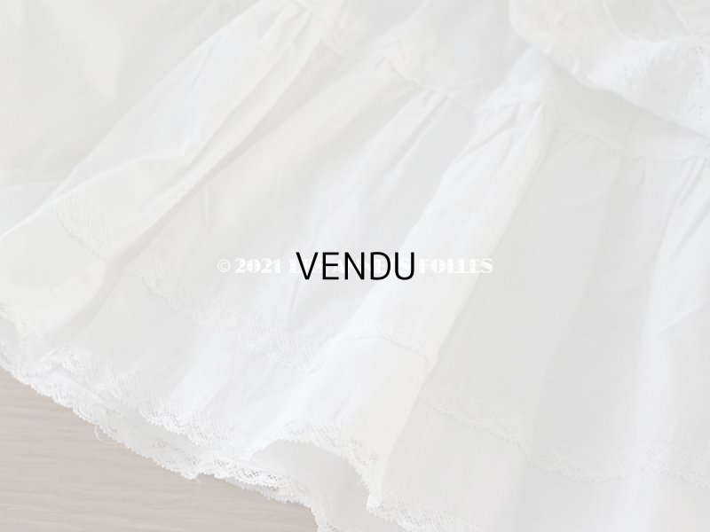 画像14: アンティーク 洗礼式のベビードレス 手刺繍＆手縫い ピンクのリボン付き 