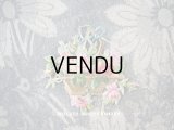 1900年代 アンティーク ダイカットクロモ　薔薇の花かご