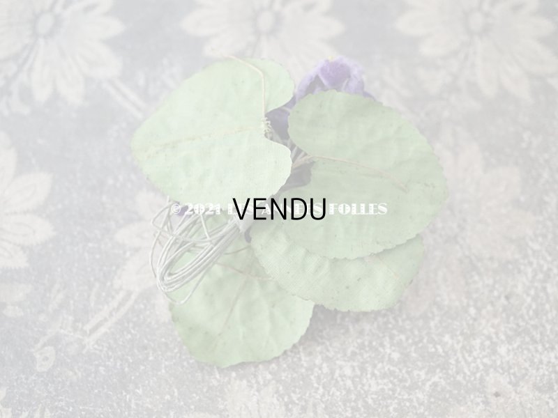 画像6: 【クリスマスセール2021対象外】アンティーク　ベルベット 菫の布花  