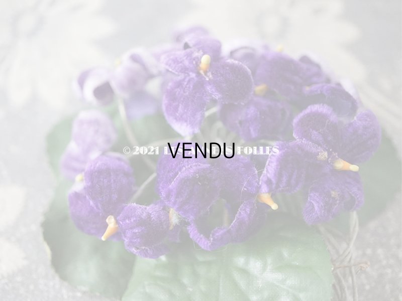 画像5: 【クリスマスセール2021対象外】アンティーク　ベルベット 菫の布花  