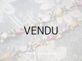 【クリスマスセール2021対象外】アンティーク シルク製 5色の薔薇のロココトリム 70cm