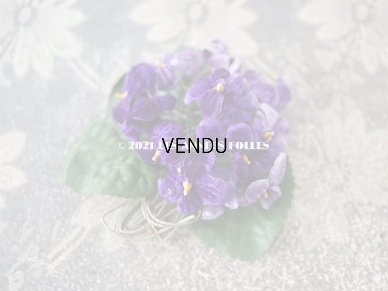 画像3: 【クリスマスセール2021対象外】アンティーク　ベルベット 菫の布花  