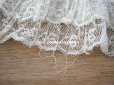 画像12: 【クリスマスセール2021対象外】1900年代 アンティーク 幅広 ドレスの裾  1.77m 2段プリーツ入り＆手編みのヴァランシエンヌレース 21cm幅 