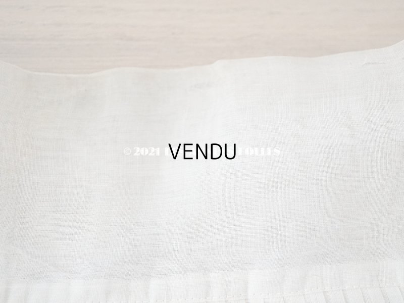 画像6: 【クリスマスセール2021対象外】1900年代 アンティーク 幅広 ドレスの裾  0.85〜0.9m 2段プリーツ入り＆手編みのヴァランシエンヌレース 21cm幅 