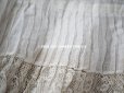 画像10: 【クリスマスセール2021対象外】1900年代 アンティーク 幅広 ドレスの裾  1.77m 2段プリーツ入り＆手編みのヴァランシエンヌレース 21cm幅 