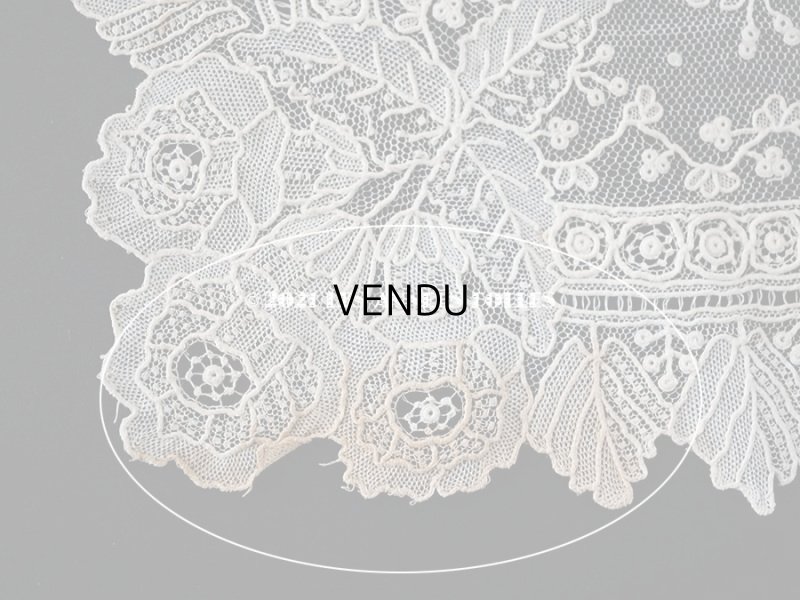 画像20: 【クリスマスセール2021対象外】19世紀 アンティーク キリストのイニシャル入り ポワンドガーズのハンカチ 【 ポワン・ド・ガーズ 】