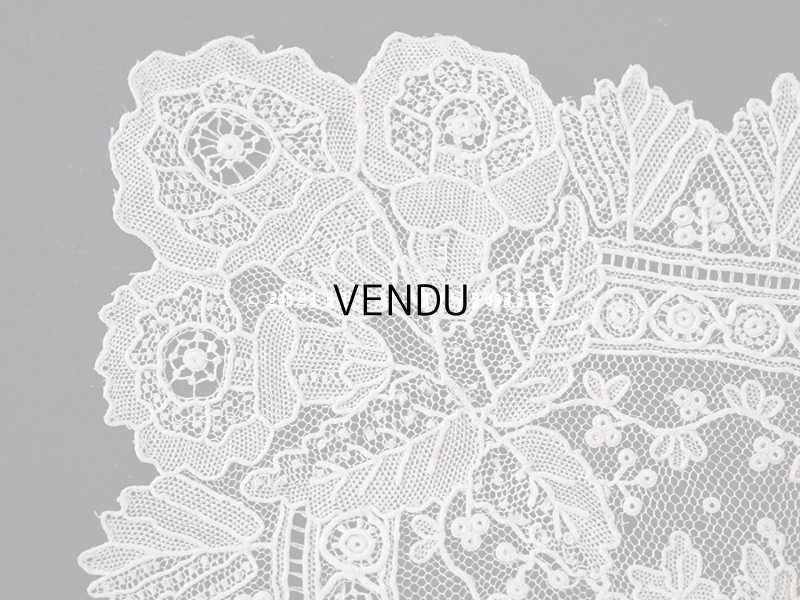 画像11: 【クリスマスセール2021対象外】19世紀 アンティーク キリストのイニシャル入り ポワンドガーズのハンカチ 【 ポワン・ド・ガーズ 】