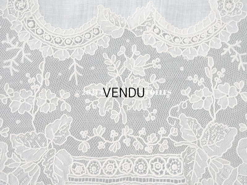 画像14: 【クリスマスセール2021対象外】19世紀 アンティーク キリストのイニシャル入り ポワンドガーズのハンカチ 【 ポワン・ド・ガーズ 】