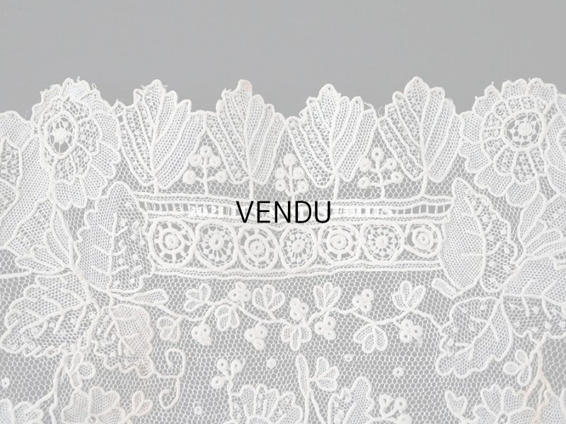 画像10: 【クリスマスセール2021対象外】19世紀 アンティーク キリストのイニシャル入り ポワンドガーズのハンカチ 【 ポワン・ド・ガーズ 】