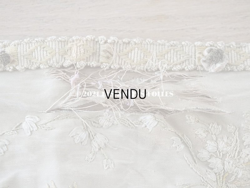 画像12: 【クリスマスセール2021対象外】アンティーク リボン刺繍のパネル 薔薇の花かご　＆　鈴蘭