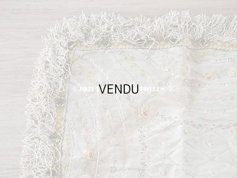 画像5: 【クリスマスセール2021対象外】アンティーク リボン刺繍のパネル 薔薇＆勿忘草