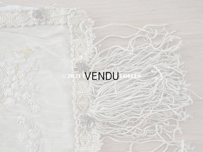 画像14: 【クリスマスセール2021対象外】アンティーク リボン刺繍のパネル 薔薇の花かご　＆　鈴蘭